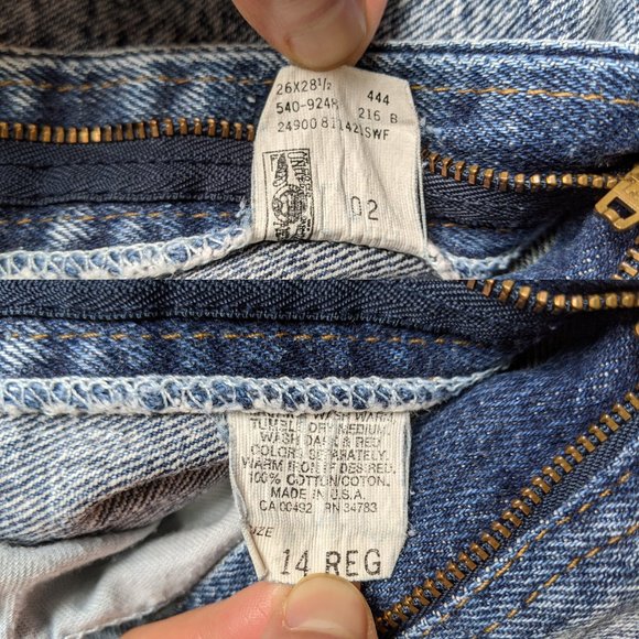 Vintage Acid Wash Jeans Lee 100% Cotton USA 24 00 - Picture 4 of 16